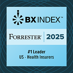 BXIndex. Forrester 2025. #1 Leader US. Health Insurers