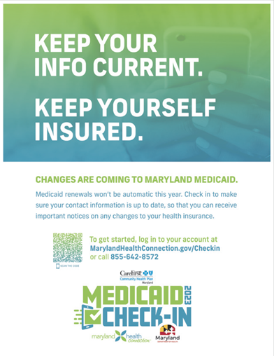 Image of Medicaid 2023 check in