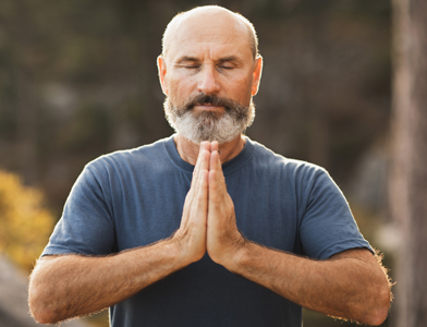 man meditating